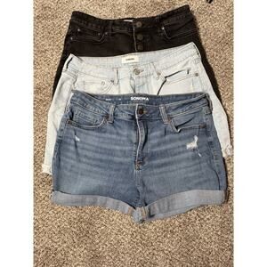 Lot Of 3 Woman’s Size 12 Denim Shorts Lauren Conrad & Sonoma Jean High Rise